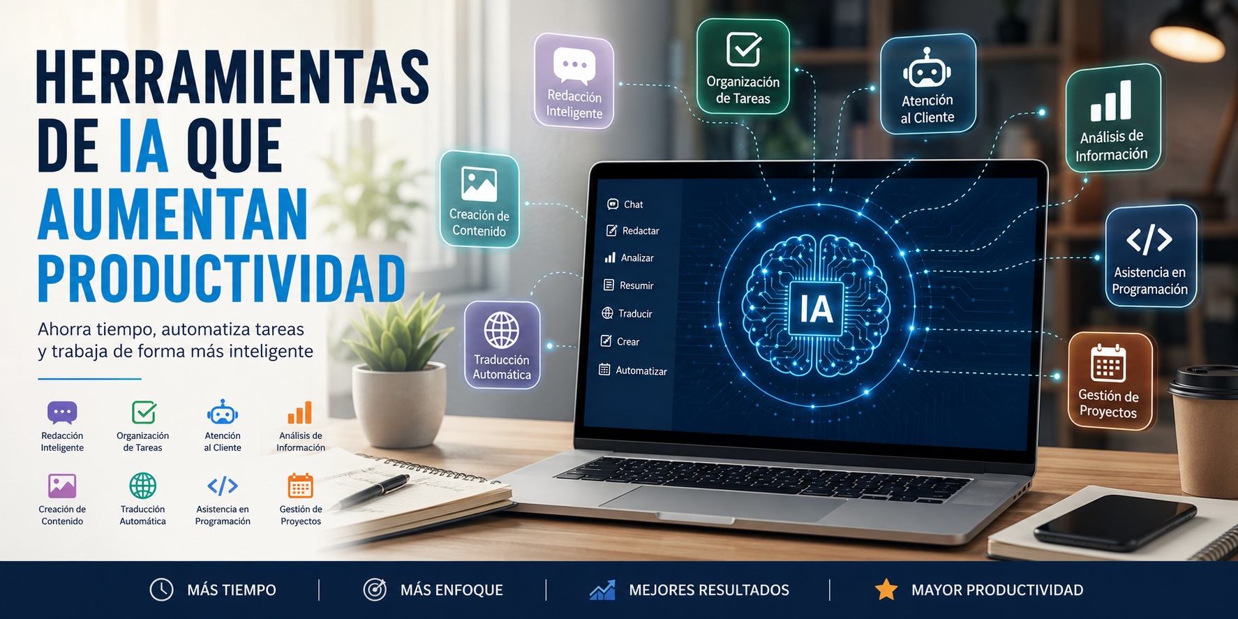 Herramientas de IA que aumentan productividad